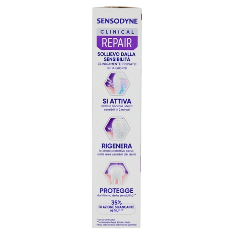 Sensodyne Clinical Repair Active White,inizia a riparare i Denti Sensibili in 2 min*,Sbiancante,75ml